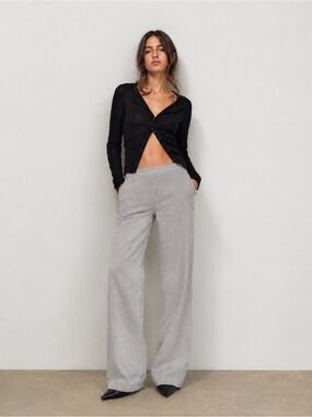 Jean Paul gaultier striped rayon pants